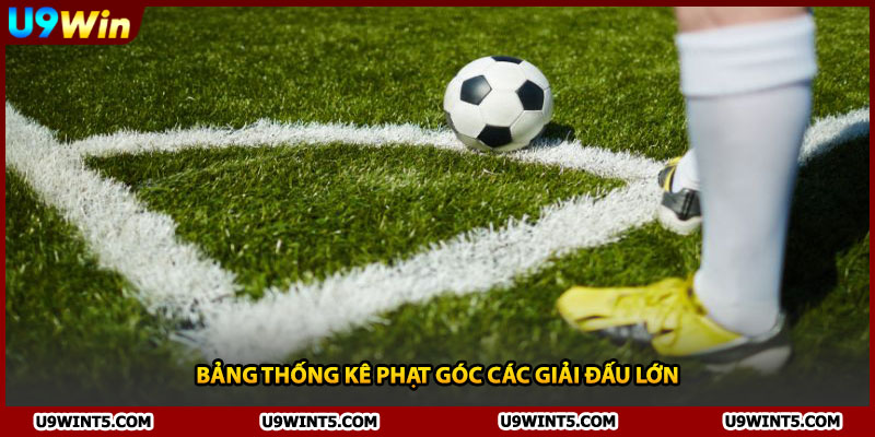Bảng thống kê phạt góc các giải đấu lớn