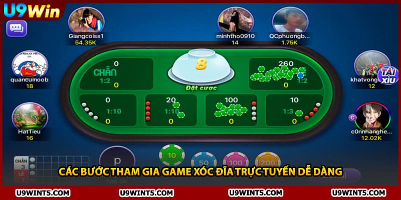 Các bước tham gia game xóc đĩa trực tuyến dễ dàng