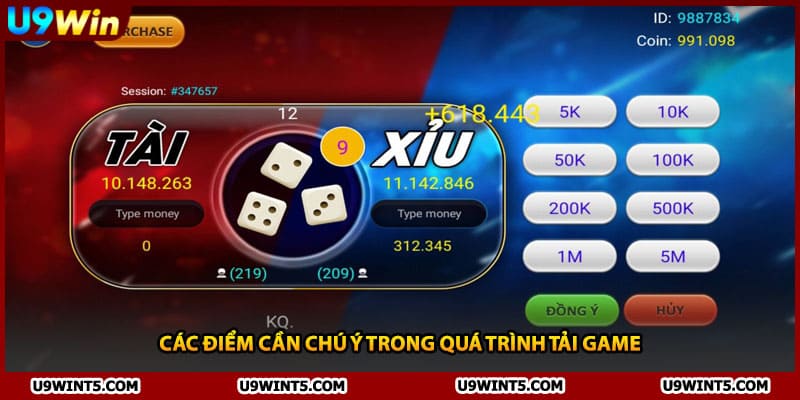 Các điểm cần chú ý trong quá trình tải game