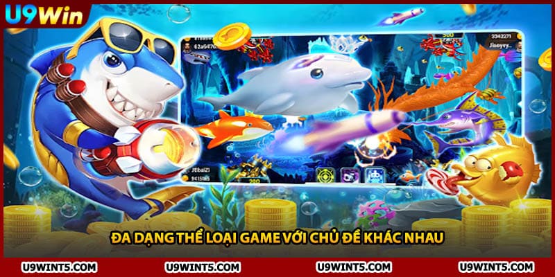 Đa dạng thể loại game với chủ đề khác nhau