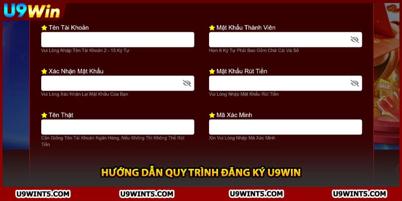 Hướng dẫn quy trình đăng ký U9WIN